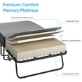 thumbnail image 3 of Mjkone Lit Pliant avec Matelas, Lit Escamotable Pliant pour Petit Espace, Lit Pliable avec Roues Verrouillables, 3 of 7