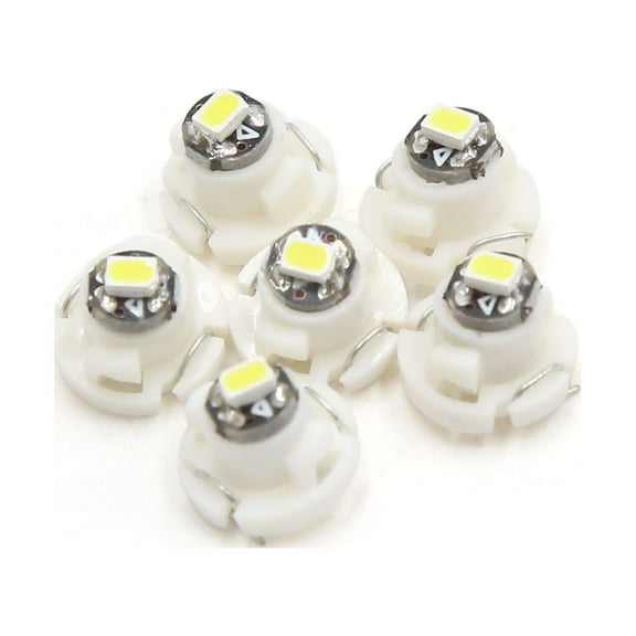 6 Pcs T4.2 White 3020 Dashboard Panel Light Lamp Bulb for Car Interior