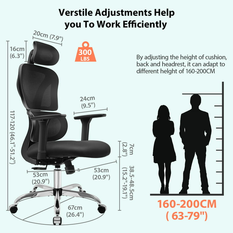   Basics Ergonomic Adjustable High-Back Chair