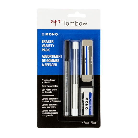 Tombow MONO Eraser Variety Pack-For Ink & Pencil