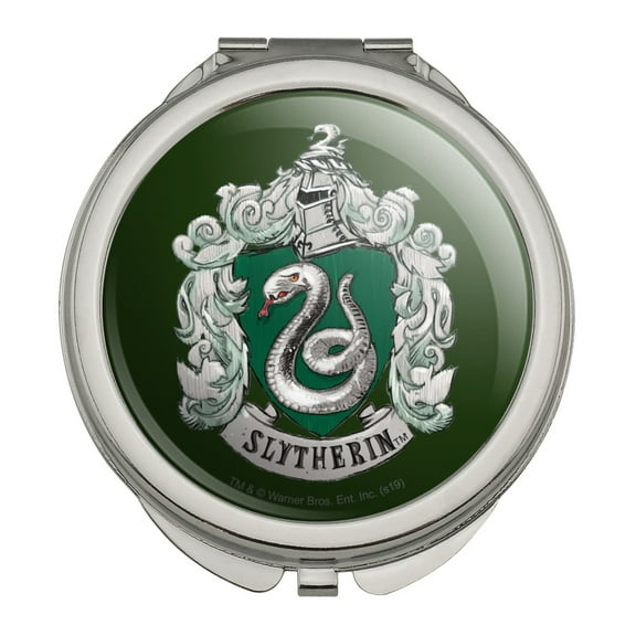 Harry Potter Slytherin Painted Crest Compact Travel Purse Handbag Makeup Mirror