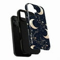 thumbnail image 4 of Celestial Moon & Stars Phone Case – Midnight Blue with Gold Floral Constellations Phone Cover for iPhone 16 15 14 13 12 11 Pro Max, 4 of 6