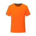 thumbnail image 4 of Yruioon T-Shirt de Sport à Manches Courtes pour Garçons, Séchage Rapide, Protection Éruption Cutanée, Orange 120, 4 of 5