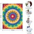 thumbnail image 4 of Rainbow Tie Dye Mandala Pattern Blanket,Comfortable Soft Flannel Throw Blanket,All Season,Warm Lightweight Blankets for Sofa Bed Couch Living Room Chair,30"x40", 4 of 4