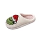 thumbnail image 2 of Christmas Grinch Ornaments Cotton Slippers Warm Home Cute Soft Plush House Slippers Grinch Slippers, Size:41, 2 of 8