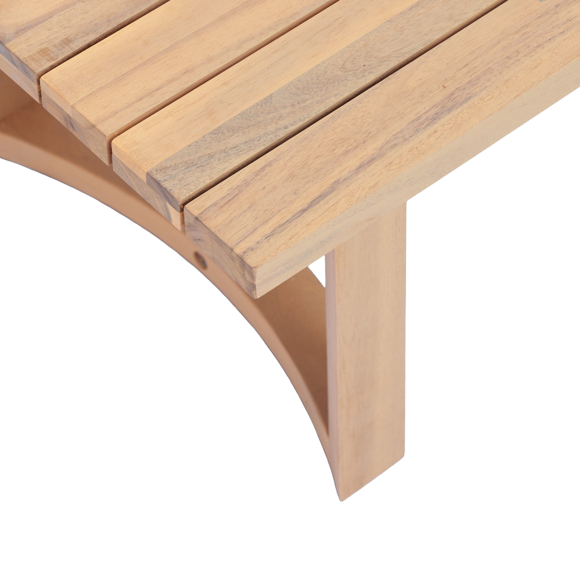 Christopher Knight Home 47" Outdoor Coffee Table, Acacia Wood Slatted Patio Table, Light Teak