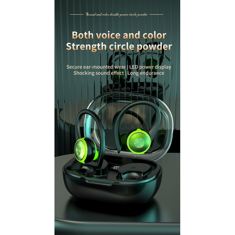 Sport Wireless Earbuds Bluetooth 5.3, Headphones Built-in Mic in Ear Sports  Headset with Earhooks Charging Case for Sports ,Running, Gym, Exercise 
