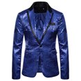 thumbnail image 3 of Babysbule Mens Jackets Clearance Men's Autumn And Winter Fashion Personality Sequins Casual Suit Jacket, 3 of 4
