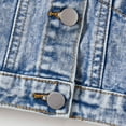 thumbnail image 6 of Gubotare Girls Denim Jacket Little Big Girls Spring Autumn Cute Embroidered Denim Jacket Outerwear Size 8-9 (Blue,8-9 Years), 6 of 6