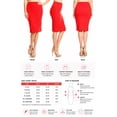 thumbnail image 5 of Women's Solid Basic Casual Knee High Waist Stretch Bodycon Pencil Skirt, 5 of 5