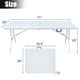 thumbnail image 5 of Yeshouse Mesa plegable portátil de 6 pies, de plástico resistente, ajustable en altura y con asa de transporte, ideal para interiores, exteriores, camping y fiestas, 5 of 8
