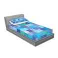 thumbnail image 2 of Ambesonne Nautical Fitted Sheet & Pillow Sham Set, Collage of Dolphins, Twinxl, Multicolor, 2 of 2