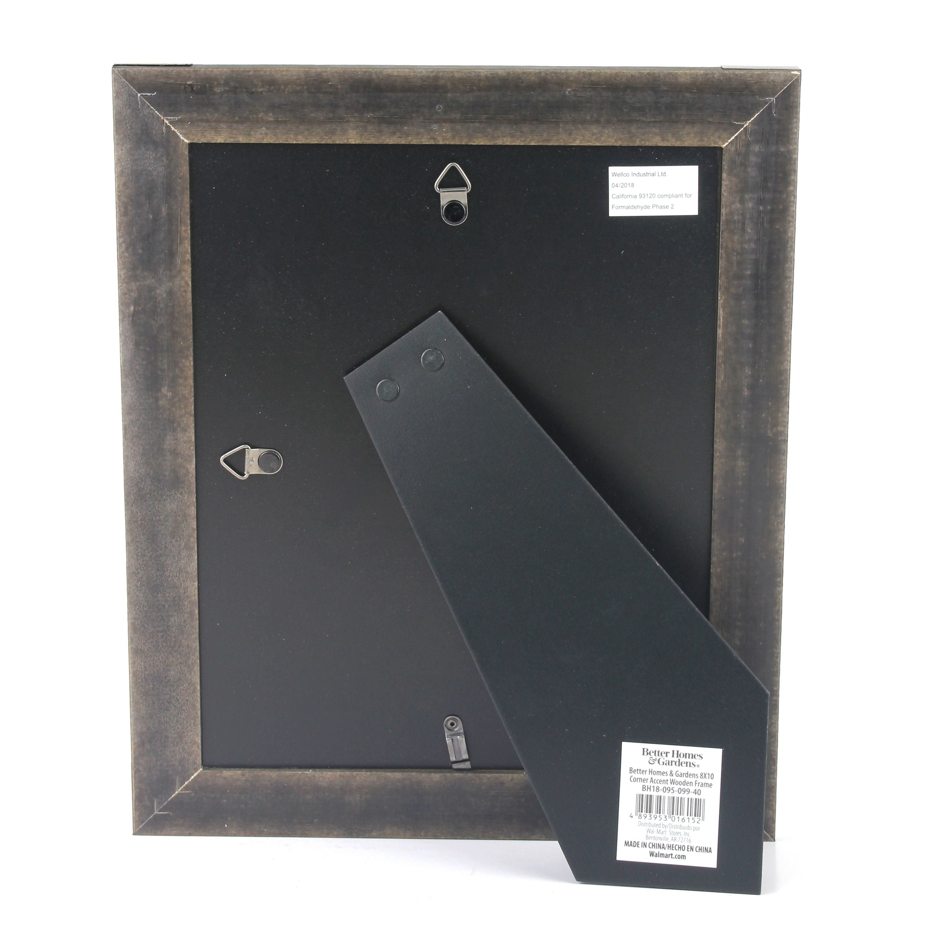 Better Homes & Gardens 8" x 10" Rectangle Wood Tabletop Single Picture Frame, Brown