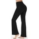 thumbnail image 3 of Pantalones de yoga para mujer con bolsillos, pantalones de entrenamiento de cintura alta para mujer, pantalones de trabajo, pantalones de vestir, color negro Adepaton CZMR-HY201-1, 3 of 6