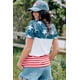 thumbnail image 2 of ABPHQTO Camiseta con gráfico de coche de la bandera estadounidense Happy Campers multicolor para mujer, 2 of 5