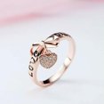 thumbnail image 3 of HOOUN Elegant 925 Silver Filled,Gold Wedding Rings Women Cubic Zircon Jewelry Sz 6-10-Heart-10, 3 of 5