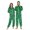 W496, variant on joogoo Zebra Stripes Green Unisex Adults Onesies Pajamas Jumpsuits L