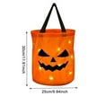 thumbnail image 4 of Bolsas grandes de dulces de Halloween con luz LED para regalos de fiesta (sonriente), 4 of 4