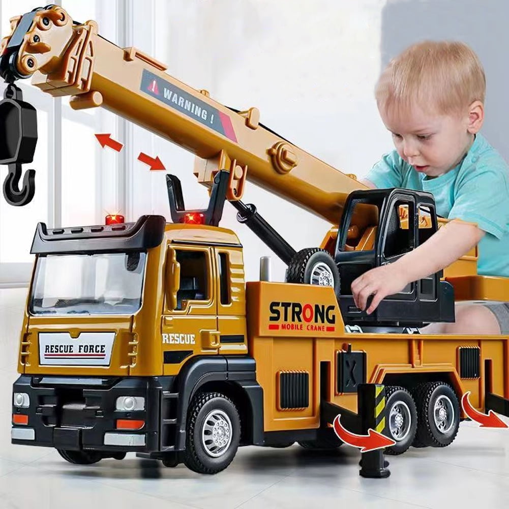 KYAIGUO Baby Boys Crane Toys Large Engineering Vehicle Toys Toddler Durable Alloy Construction Vehicles Toys for Kids 3 4 5 6 7 8 9 Years Old