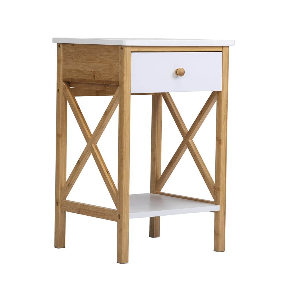 Bamboo Night Stand Bedside Table End Table Side Table with Drawer for Bedroom, Living Room, Lounge, Space Saving, Easy Assembly, Natural Bamboo Night Stand Bedside Table End Table Side Table with Drawer for Bedroom, Living Room, Lounge, Space Saving, Easy Assembly, Natural