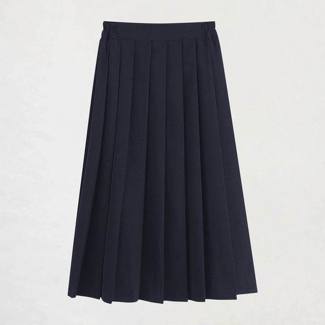 Cowsor Jupe Uniforme JK pour Femmes/filles Taille Élastique Jupe Plissée Classique