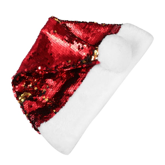 HEMOTON  Xmas Party Cap Santa Hats Baby Headwear Plush Christmas Red