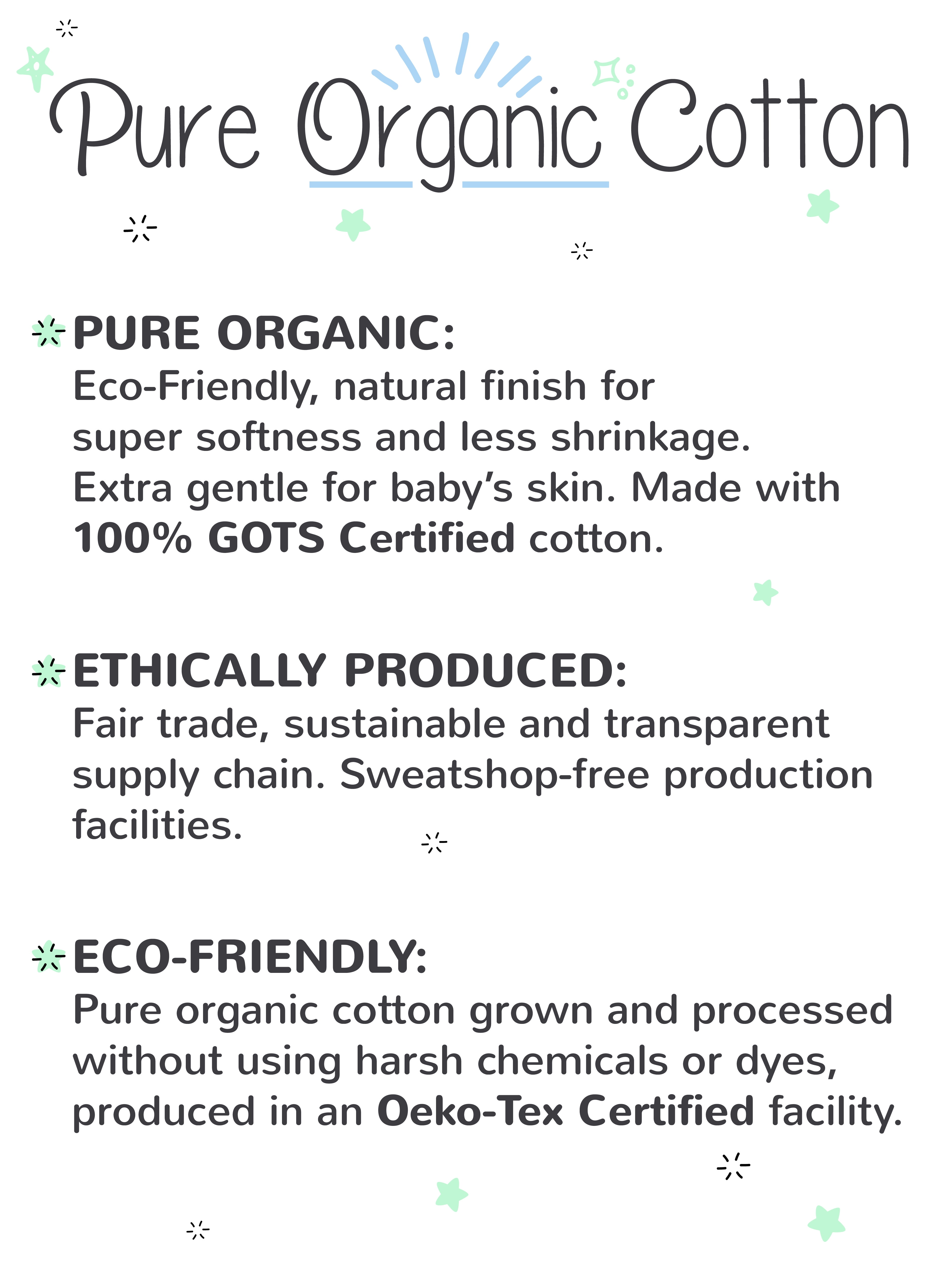 Little Star Organic Baby Girl 5 Pk Flutter Sleeve Bodysuits, Size Newborn-24 Months