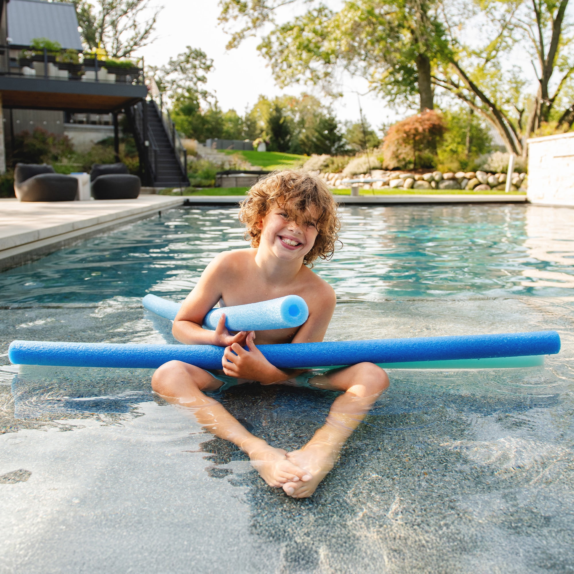 Big Joe Swim Noodle 40 Pack Foam Pool Noodles, Assorted Blues, 4 feet, 50"L x 2.25"W x 2.50"H each