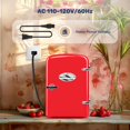 thumbnail image 5 of AOEYU 4L Mini Fridge with Clear Window, Portable Cooler & Warmer for Skincare, Drinks, Bedroom & Car, Holds 6 Cans, Freon-Free & Eco-Friendly, Red, 5 of 14