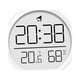 thumbnail image 3 of Reloj despertador digital de pared redondo de 3 pulgadas, funciona con pilas, multiusos, 12/24 horas Blanco, 3 of 9