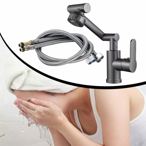 Grifo giratorio de brazo mecánico mezclador de agua caliente y fría, elegante, rotación de 1080 degree para fregadero de cocina, grifo de cocina para uso en