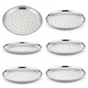 Winco - STRS-16 - 16 in Round Stainless Steel Serving Tray