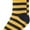 Gold Black, variant on Pair of Men's College Stripe Cotton Dress Socks - Purple Pink Navy