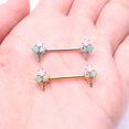 thumbnail image 4 of A Pair of Golden Adorable Mixed Flavor Ice Cream Cone Nipple Barbell, 4 of 5