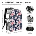 thumbnail image 4 of Zufioo Rose Flowers Print Transparent Backpack, 16-inch PVC Waterproof Schoolbag, Suitable for Campus Work and Travel, Unisex, 4 of 7
