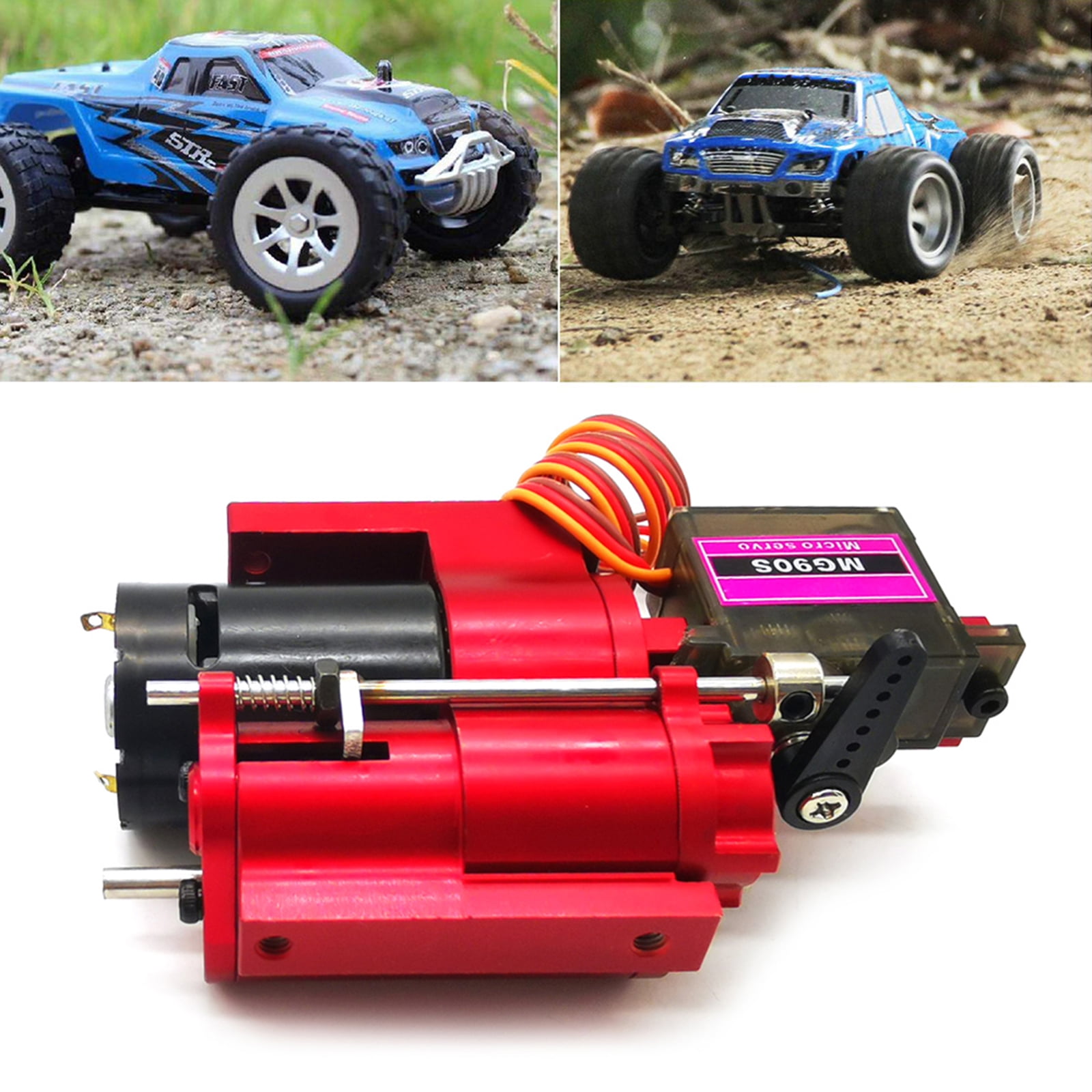 YU-NIYUT Metal Gearbox Transmission Box Gear Box for Remote Control Car RC Rock Crawler DIY RC Vehicle Modification Fun for Adults and Kids 