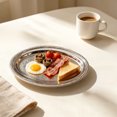 thumbnail image 5 of Large Metal Serving Tray, Elegant Floral Metal Plate, Rust Proof Platter for Holiday Buffet Wedding Party Jewelry, 5 of 6