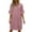 Hot Pink, variant on Kureaily Hot Women's Summer Short Sleeve V Neck Mini Dress Chiffon Polka Dot Flowy Short Dress