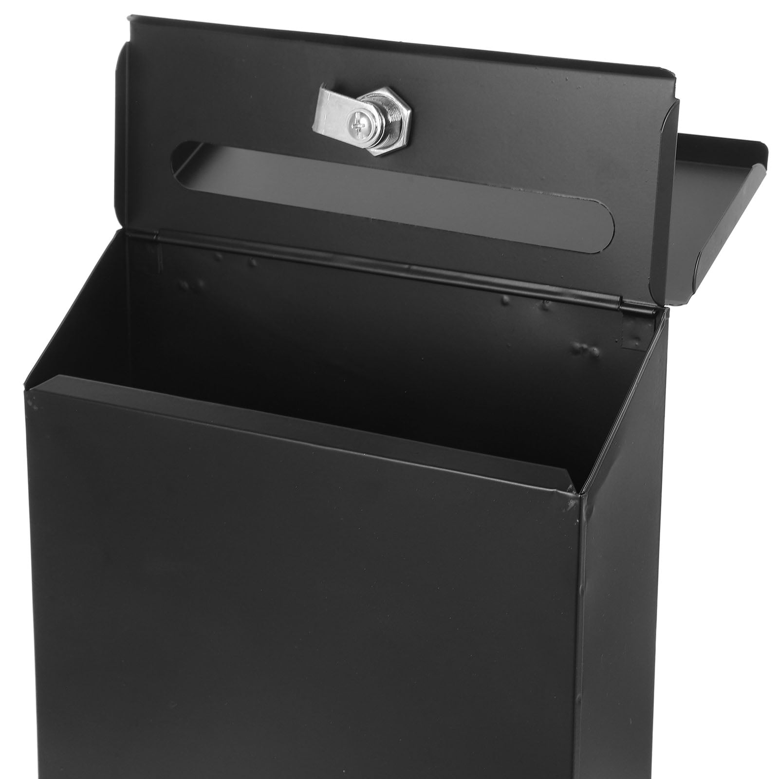 FRCOLOR 1Set Locking Mailbox Rectangular Black for Outdoor Mailboxes Collection