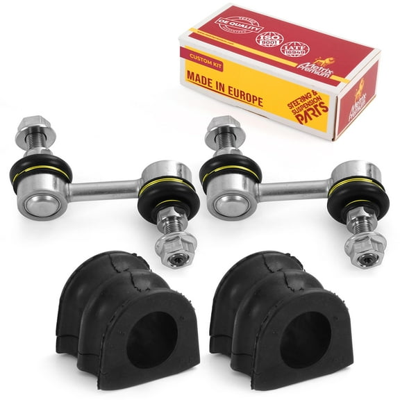 Metrix Premium Chassis Parts - 4 PC L/R Front Sway Bar Stabilizer End Link & Front Stabilizer Bar Bushing Kit Fits 2004-2015 Nissan Titan, 17-20 Titan 4WD, Replacement K750146, K200347