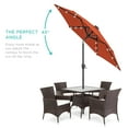 thumbnail image 2 of Best Choice Products 7.5ft Outdoor Solar Patio Umbrella for Deck, Pool w/ Tilt, Crank, LED Lights - Rust, 2 of 6