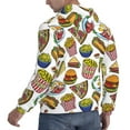 thumbnail image 6 of Wukai Hot Dog With One Sausage Print Men Hoodies Fleece Sweatshirts Long Sleeve Sweaters Pullover Fall Outfits Winter Clothes-XX-Large, 6 of 7