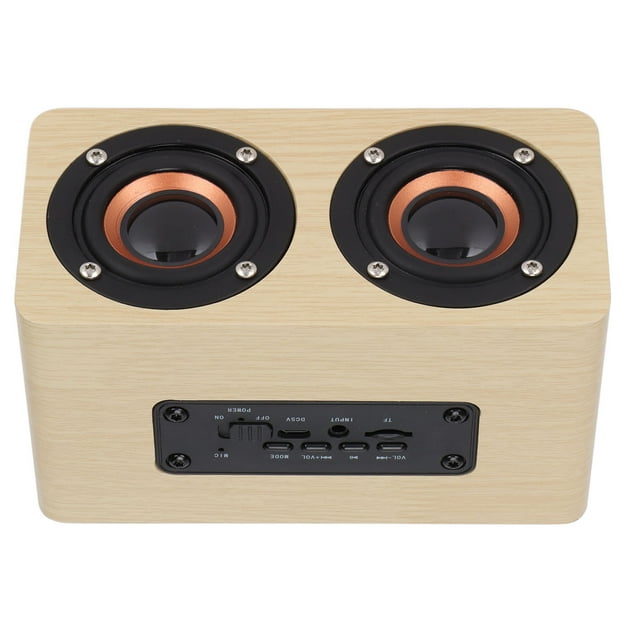 Wireless Bluetooth Wooden Speaker Wooden Retro Bluetooth Aux Speaker Wireless Speaker Wooden Bluetooth Speaker Retro Wireless Subwoofer AUX Stereo Speaker For Home Tablet
