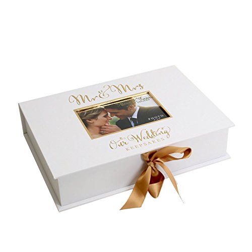 Oaktree Gifts Boîte Souvenir de Mariage A4 en Feuille d'Or