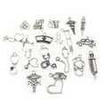 thumbnail image 4 of HEMLBOYW 72Pcs Antique Silver Nurse Stethoscope Pendant Jewelry Making, 4 of 7