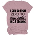 thumbnail image 1 of T-Shirt Décontracté à Manches Courtes Imprimé Lettre pour Femmes, 1 of 6