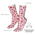 thumbnail image 4 of Fuzoiu Hand Drawn Strawberry Print Crew Socks,Casual Athletic Gym LightWeight Thin Socks,Casual Crew Socks for Men Woman,Calf Length Crew Socks, 4 of 7