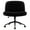 Black, variant on IWMH Ergonomic Armless Task Office Chair with Wheels, Cross Legged Wide Seat Desk Chair, Black Velvet Upholstered Swivel Vanity Chair, for All Ages