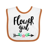 Inktastic Flower Girl with Arrow and Flowers Girls Baby Bib