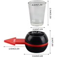thumbnail image 2 of Juego de beber Spin The Shot, girador de tragos de cerveza, giro de botella con vaso de chupito para divertido juego de beber en fiestas, juego de beber, negro, flecha roja, 2 of 5